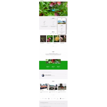 农业产品销售响应式绿色果蔬田园网站织梦模板（自适应手机端）