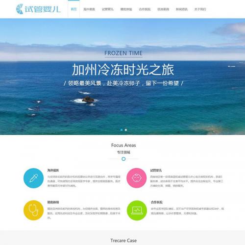 织梦dedecms响应式试管婴儿医疗机构网站模板（自适应手机移动端）