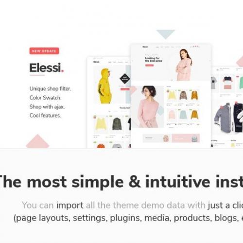 WordPress主题英文版Elessi–Ajax极简风多功能商城