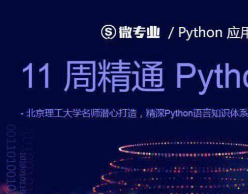 微专业 11周精通Python计划 Python应用基础视频教程9G