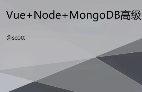 Vue+Node+MongoDB高级全栈开发基础入门视频教程（十三章）