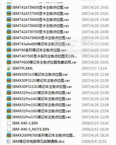 IBM系列笔记本主板电路图纸硬件维护手册