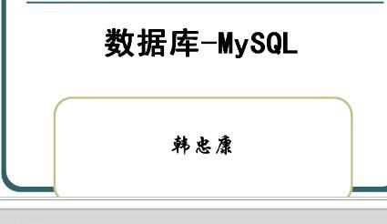 MySQL零基础入门到全面精通系列培训视频教程