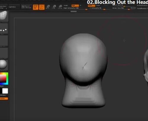 教程使用软件：ZBrush女性角色面部雕刻技术视频教程