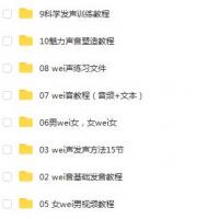 魅力声音塑造wei音基础发音教程 男wei女/女wei女/女wei男 科学发声训练教程（17.3G）