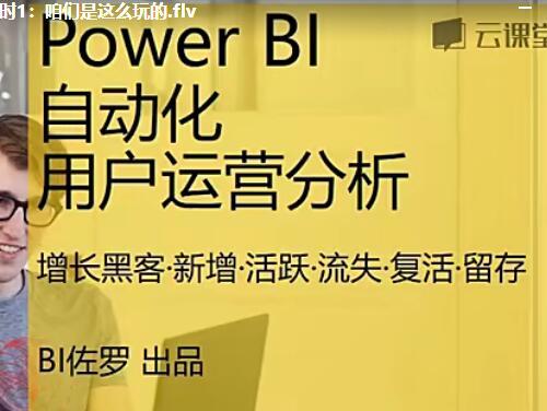 Power BI 自动化用户运营分析视频课程58课