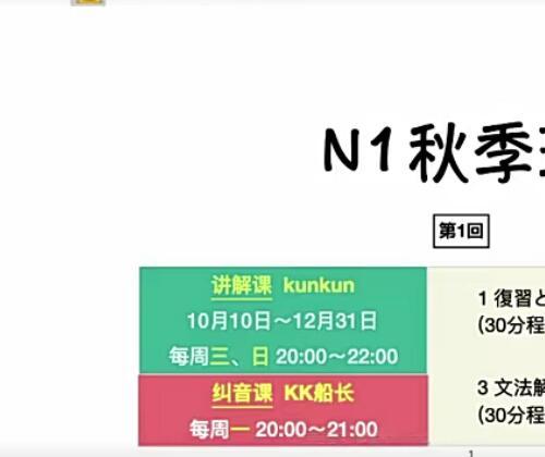 日语N1听说读写全面提高班视频课程24课